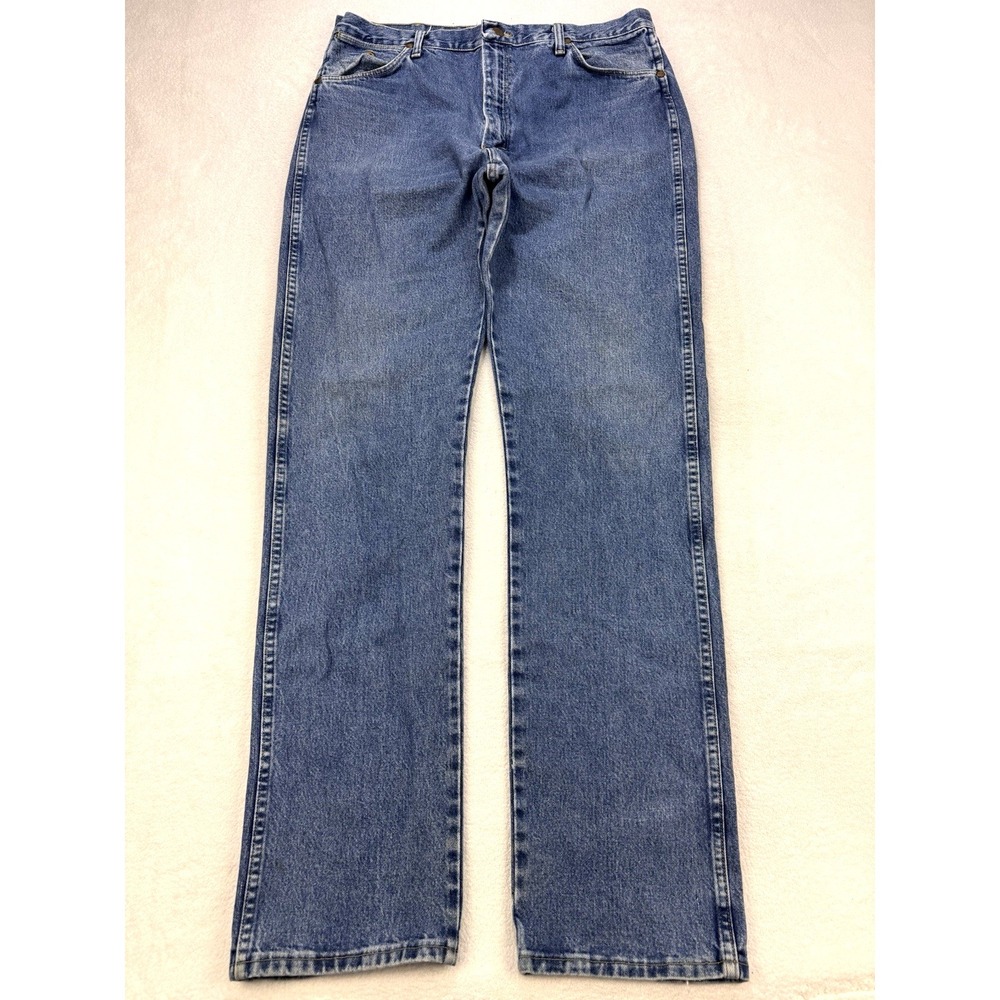 Wrangler Cowboy Cut Jeans Men 36x36 Blue 13GSHD George Strait Denim Western